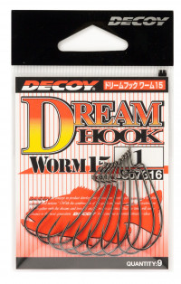 Крючки офсетные DECOY Dream Hook Worm 15 # 3/0 (7 шт)