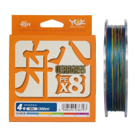 Плетеная леска YGK VERAGASS PE X8 150м.цветная 1.2(0.185), 11.3кг