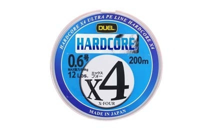 Плетенка PE DUEL HARDCORE X4 размер 0.6 нагрузка 12LB/5.4 кг 200 м H3240-G зеленая