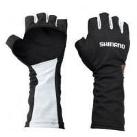 Перчатки SHIMANO MS Sun Shade Glove5 GL-007N Черный/Серебро L