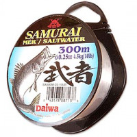 Монолеска DAIWA Samurai SA SW- 300M 10lb 0,25 мм ( 300м )разрыв.нагр.4,5кг,белая