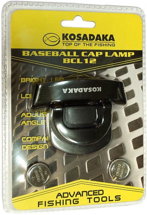 Фонарь светодиодный большой Kosadaka BCL12 регулируемый с креплением на бейсболку BCL12