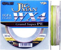 Шнур РЕ YGK Yoz-ami - JIG MAN WX4 размер 2.0 200 м Цветная 11 кг 4988494027016