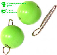 Груз чебурашка-шар вольфрамовый разборный Kosadaka (0.5г) Chartreuse (упаковка - 5шт)