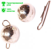 Груз чебурашка-шар вольфрамовый разборный Kosadaka (0.5г) Silver (упаковка - 5шт)
