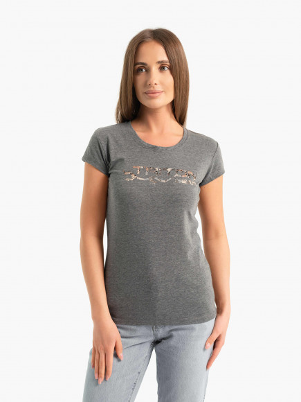 Футболка женская "TRITONGEAR LOGO" (т. Серый)