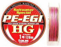 Плетенка  PE SUNLINE  PE-EGI HG 180 м размер 0.4 Цветная 3,3 кг.  4968813520046
