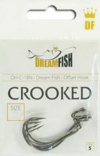 Крючки офсетные Dream Fish Crooked BN №2/0 (5 шт/уп) DF-OH-C-2/0BN-5