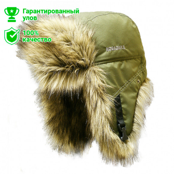 Шапка ушанка Kosadaka Arctic мех волк хаки