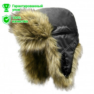 Шапка ушанка Kosadaka Arctic мех волк черная Шапка ушанка Kosadaka Arctic мех волк черная