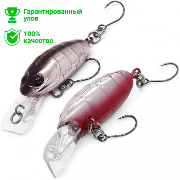 Воблер Kosadaka Crankin Pupa XD 35F, 2.6г, 0.9-1.8м, цв.SBL