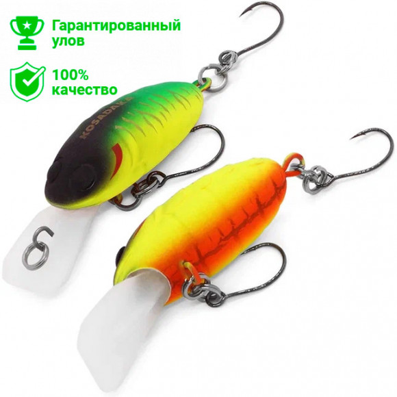 Воблер Kosadaka Crankin Pupa XD 35F, 2.6г, 0.9-1.8м, цв.MHT