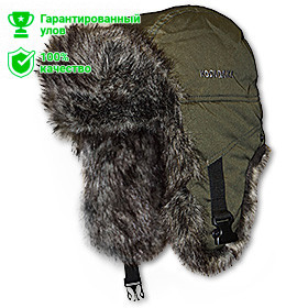 Шапка ушанка Kosadaka Arctic мех шиншилла хаки