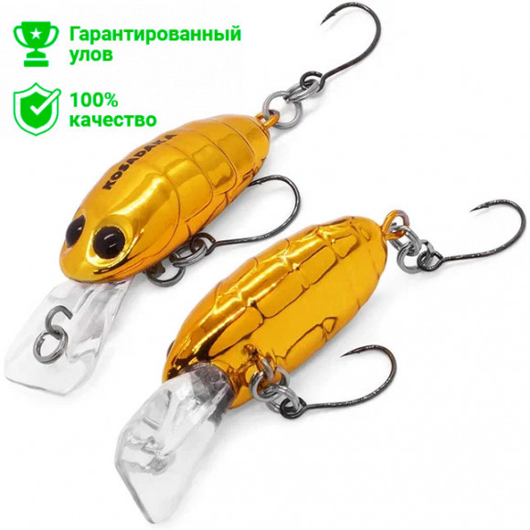 Воблер Kosadaka Crankin Pupa XD 35F, 2.6г, 0.9-1.8м, цв.GLD