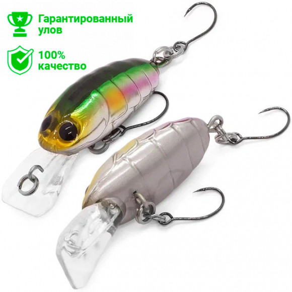 Воблер Kosadaka Crankin Pupa XD 35F, 2.6г, 0.9-1.8м, цв.CGA