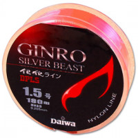 Монолеска DAIWA GINRO SILVER BEAST-1.5-180 / 0,205 мм,180 м,разрыв.нагр.2,8кг розовая