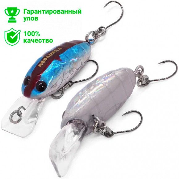 Воблер Kosadaka Crankin Pupa XD 35F, 2.6г, 0.9-1.8м, цв.BLU