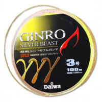 Монолеска DAIWA GINRO SILVER BEAST NANODIS 300 - 1.35-100 / 0,195 мм - 100 м - лимонная