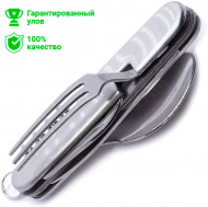 Мультитул двухсоставн. Kosadaka 22.5/11см (нож, вилка, ложка, штопор, открывалки)