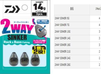 Грузила DAIWA 2WAY SINKER 18G