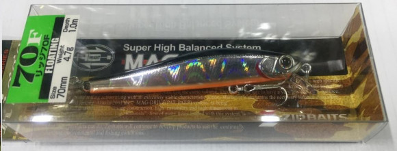 Воблер ZIPBAITS Rigge 70F (70 мм, 4,7 г, заглубление до 1,0 м) 842