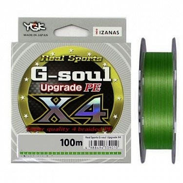 Плетеная леска YGK G-SOUL X4 UPGRADE 150m 0,2 4lb Green