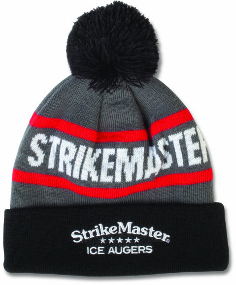 Шапка с помпоном STRIKEMASTER - Black Grey Red