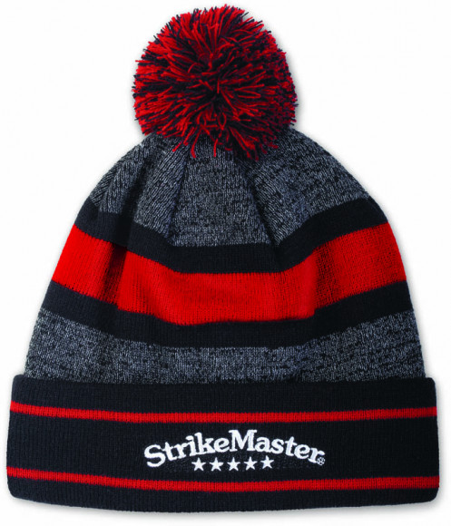 Шапка с помпоном STRIKEMASTER - Black Red