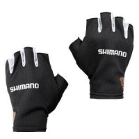 Перчатки SHIMANO MS Sun Shade Glove5・Short GL-008N Черный/Серебро L
