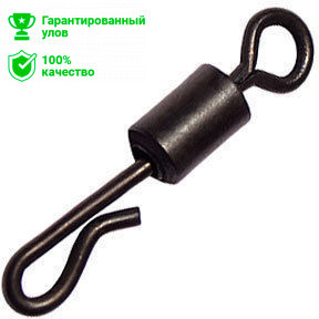 Вертлюг быстросъемный Kosadaka Covert Quick Lock Swivels №4 (упаковка - 8шт)