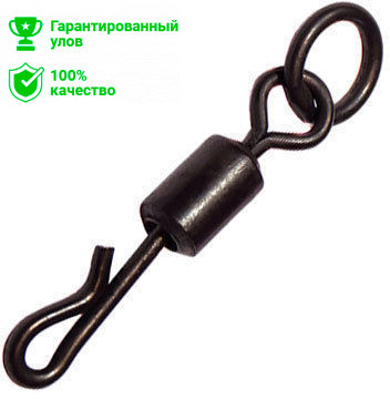 Вертлюг быстросъемный с кольцом Kosadaka Covert Q-Shaped №4 (упаковка - 6шт)
