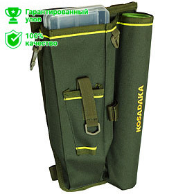 Сумка Kosadaka M10 набедренная со стаканом для спиннинга (зеленая)