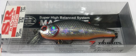 Воблеры ZIPBAITS Khamsin-SR 70мм, 9,5гр,  1,0-1,5м. 106М   
