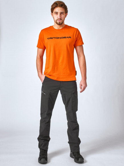 Футболка "TRITONGEAR" (Хлопок, Оранжевый)