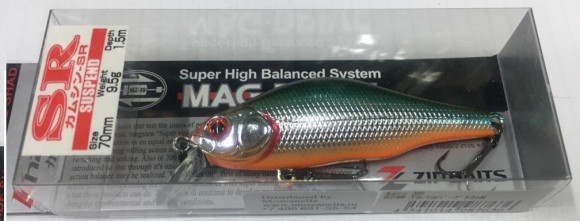 Воблеры ZIPBAITS Khamsin-SR 70мм, 9,5гр,  1,0-1,5м. 824