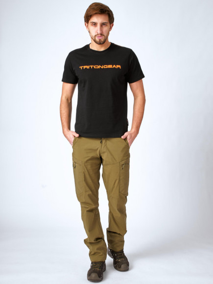 Футболка "TRITONGEAR" (Хлопок, Чёрный)