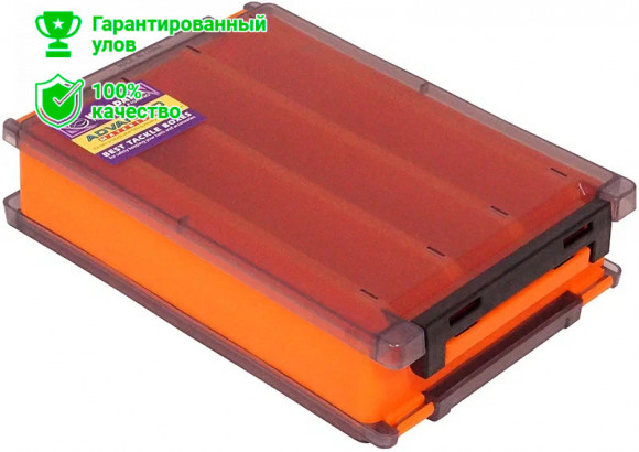 Коробка Kosadaka TB-S61B-OR для воблеров двухстор., продольн.секц., оранжевая