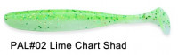 Keitech Easy Shiner 4" PAL #02 Lime Chart Shad