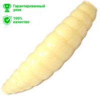 Силиконовая приманка Kosadaka Maggot 30 (3см) запах сыра WH (банка - 12шт)