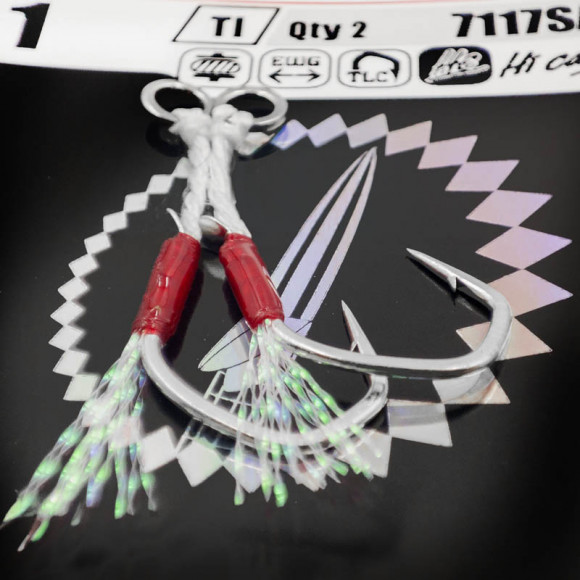 Крючок Assist VMC 7117 SATI (олово) №01 (2 поводка) Крючок Assist VMC 7117 SATI (олово) №01 (2 поводка)