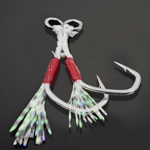 Крючок Assist VMC 7117 SATI (олово) №01 (2 поводка) Крючок Assist VMC 7117 SATI (олово) №01 (2 поводка)