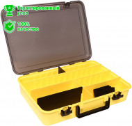 Коробка-чемодан Kosadaka TB-S45-Y, 39*27*8см для приманок и снастей, регулируемый, жёлтый