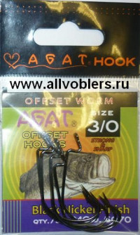 Крючки офсетные AGAT OFFSET WORM 5070 № 3/0 (5 шт.)