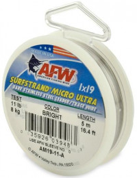 Поводковый материал AFW Surfstrand Micro Ultra 1x19 (0.15мм 6.6 LB/3 кг 5 м colour Bright) AM19-06-A