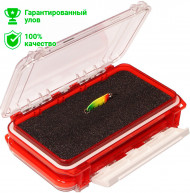 Коробка для приманок Kosadaka TB-S52 герметичная, двухсторонняя (красная)