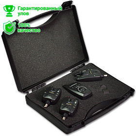 Набор из 3-х беспроводных электронных сигнализаторов поклевки Kosadaka W77S с радио-пейжером