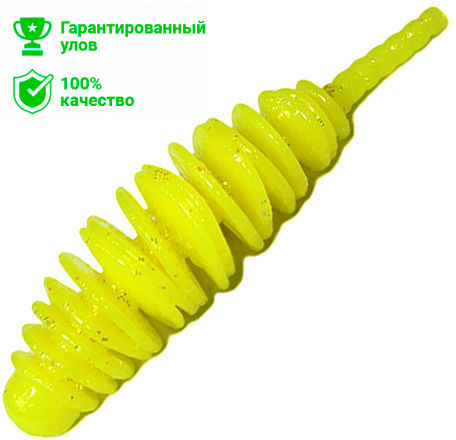 Силиконовая приманка Kosadaka Leech Fat 42 (4.2см) запах сыра CH (банка - 9шт)