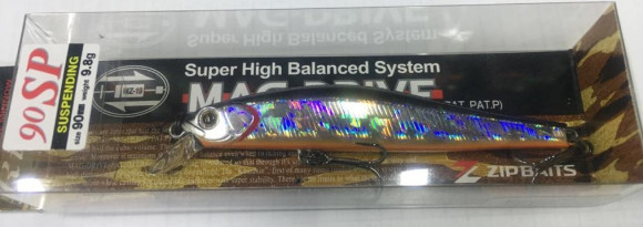 Воблеры ZIPBAITS Rigge 90SP (90 мм, 9,8гр, заглубление 0,5-1,3 м) 108М 