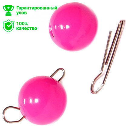 Груз чебурашка-шар вольфрамовый разборный Kosadaka (4г) Pink (упаковка - 2шт)