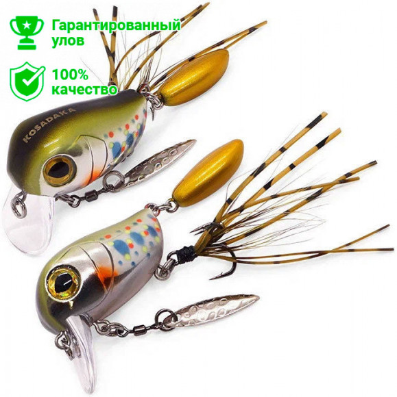 Воблер Kosadaka Micro Tappy 65F, плав., 65мм, 8.6г, 0.0-0.2м, цв.NTN Mtap65F-NTN